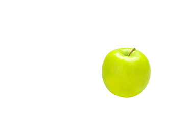Green apple healthy food on a white background. Healthy food, Green apple is a fruit that helps control weight.