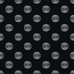 Seamless vector pattern with circles, ovals, shapes, lines. Minimalistic design