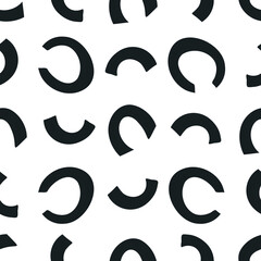Minimalistic Scandinavian monochrome seamless pattern. Simple and clean abstract design. 