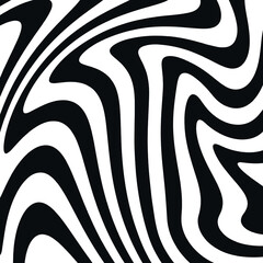 Black and white optical iilusion. Creative vector background with lines