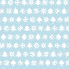 Pastel Christmas Tree seamless pattern design