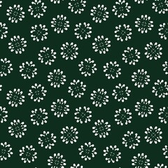 Black and White Christmas Snowflakes seamless pattern design