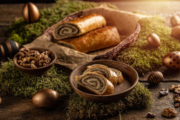 Fresh home baked Easter bread rolls