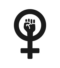 Woman symbol feminism venus power female icon vector illustration. © Icons-Studio