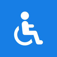 Disabled handicap accessibility sign icon illustration.