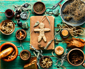 Voodoo doll for rituals and witchcraft