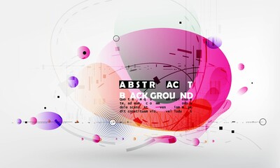 Abstract geometric background, combination of different geometric shapes