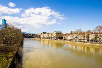 Obraz premium Tbilisi city view and cityscape, landscape of capital of Georgia
