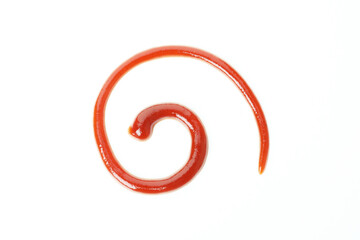 Tasty barbecue sauce isolated on white background