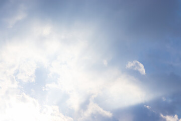 Blue Cloudy Sky, Abstract Background.