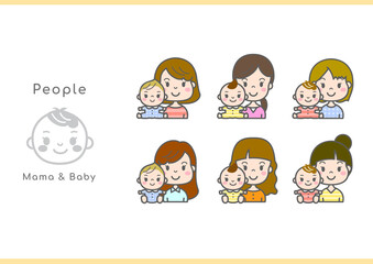 ママと赤ちゃんのアイコン
