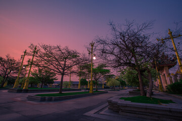 Background of one of the religious sites in Thailand (Wat Sothon Wararam Worawihan) in Chachoengsao, tourists always come to make merit.