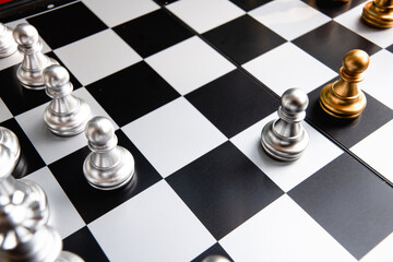 Chess board game, business competition concept - 423909470