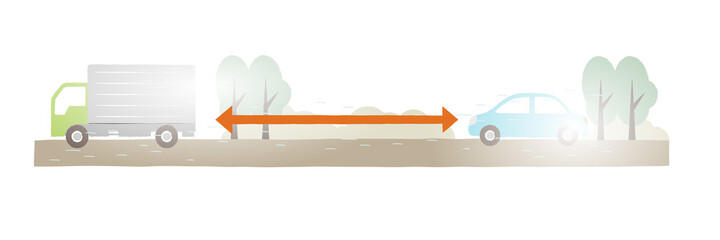 Fototapeta premium illustration of fog and car