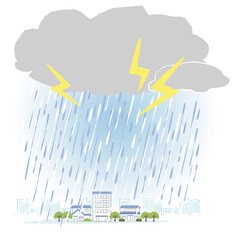 simple illustration of rainy season