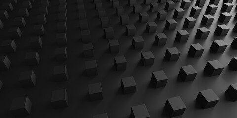 Fototapeta premium Abstract Dark Cubes Futuristic Design Background