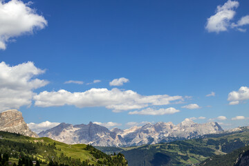 Fototapeta premium View of the Dolomites from Gardena Pass, South Tyrol, Italy