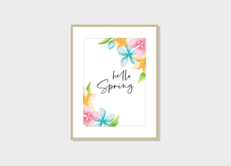 Spring illustration for greeting card, poster, social media, banners, gallery wall, stickers, tags, interior decoration, invitation, card and other stationery.