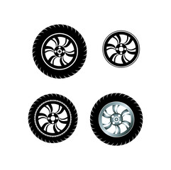 tires and wheels icon collections . car wheels vector isolated.
