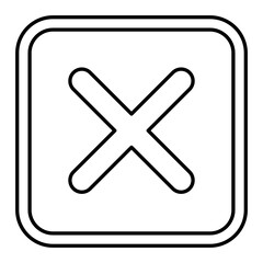 Obraz premium Vector Close Outline Icon Design