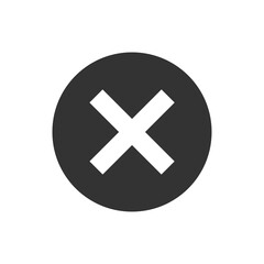 icon of a cross in a circle. flat illustration