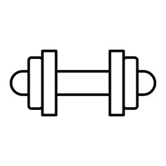 Vector Dumbbell Outline Icon Design
