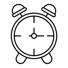 Vector Alarm Clock Outline Icon Design