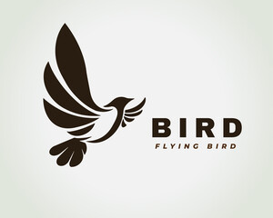 simple dove bird flying high logo symbol design illustration inspiration