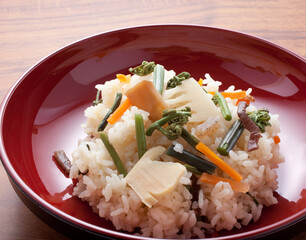 山菜炊き込みご飯