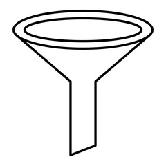 Vector Funnel Outline Icon Design