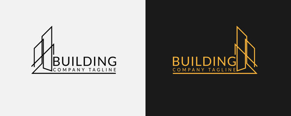 House Abstract Real Estate Countryside Logo Design Template for Company. Building Vector Silhouette.