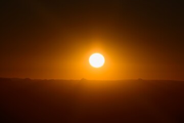 sunset in the mountains