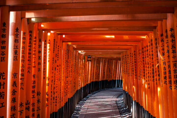 Fishimi Inari Taisha Japanese Shinto shrine in kyoto Japan