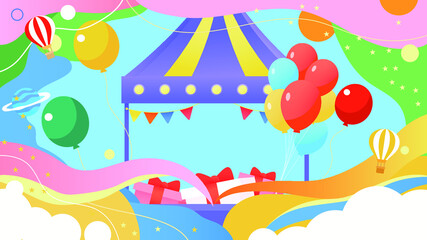 Naklejka na ściany i meble April Fools Day holiday celebration vector illustration abstract stylish background poster
