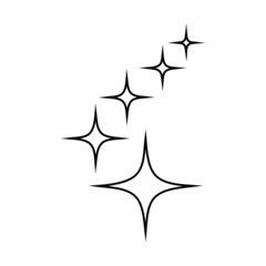 Star icon. Sparkle illustration sign. shining burst symbol. Twinkling logo.