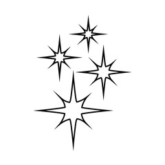 Star icon. Sparkle illustration sign. shining burst symbol. Twinkling logo.