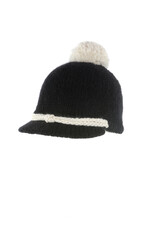 Knitted winter cap on white background. Studio shoot