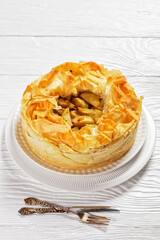 Apple Pie With Phyllo Crust, top view