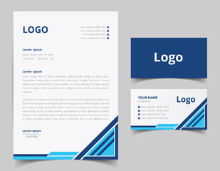 Professional creative letterhead and business card design. Corporate Business Branding Identity. vector file
