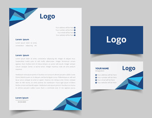 Professional creative letterhead and business card design. Corporate Business Branding Identity. vector file
