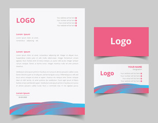 Obraz premium Professional creative letterhead and business card design. Corporate Business Branding Identity. vector file