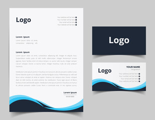 Professional creative letterhead and business card design. Corporate Business Branding Identity. vector file