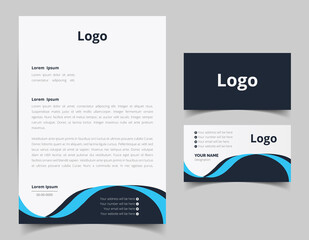 Professional creative letterhead and business card design. Corporate Business Branding Identity. vector file