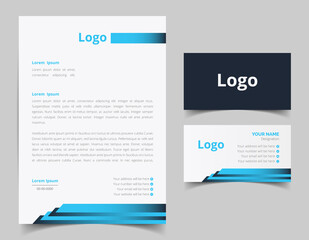 Professional creative letterhead and business card design. Corporate Business Branding Identity. vector file
