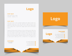 Professional creative letterhead and business card design. Corporate Business Branding Identity. vector file