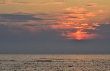 Sonnanuntergang in Durres, Albanien