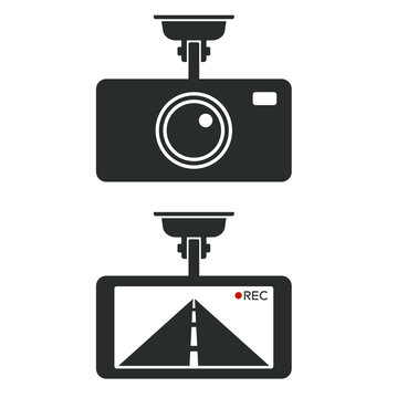 car dash camera illustration, dash cam icon, vector art. Stock Vector |  Adobe Stock
