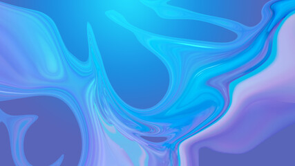 Blue background with abstract multicolored pattern.