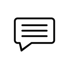 Speech bubble icon vector. Text message sign