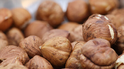 natural nut kernels macro photo